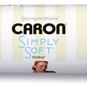 Caron Simply Soft Ombre Yarn (4) Medium Gauge 100% Acrylic – 5oz – Grape Purple – Machine Wash & Dry
