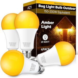 Amber Bug Light Bulbs – 4 Pack