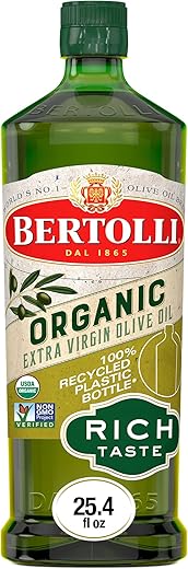 Bertolli Organic Extra Virgin Olive Oil, Rich Taste, 25.36 fl oz