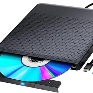 External Compatible Bluray Drives Read/Write Portable Compatible Blu ray Burner USB 3.0 Type-C/Windows 7-11 Mac OS Laptop Compatible Read B…