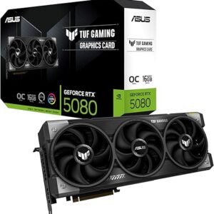 ASUS TUF Gaming GeForce RTX ™ 5080 16GB GDDR7 OC Edition Gaming Graphics Card (PCIe® 5.0, HDMI®/DP 2.1, 3.6-Slot, Military-Grade Components…