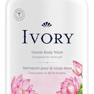 Ivory Gentle Body Wash, Designed for the Whole Family, Free of Dyes Heavy Perfumes Parabens Phthalates & Silicones, Water Lily Scent, 35 oz