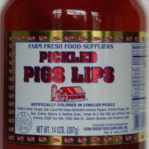 Farm Fresh Food Suppliers: Pickled Pigs Lips, 14 Oz