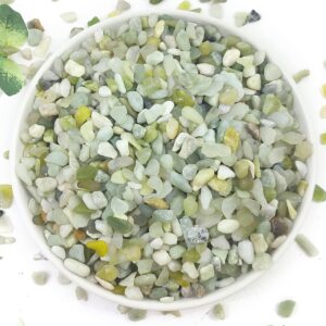 2LB Succulent and Cactus Pebbles, 1/5 Inch Jade Natural Decorative Polished Stones, River Rocks for for Indoor Plants, Vases, Planters and …