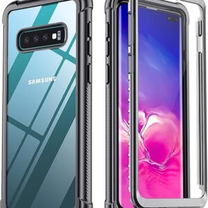 Temdan for Samsung Galaxy S10 Plus Case, Built-in Screen Protector with Fingerprint Hole Full Body Protect Support Wireless Charging,Heavy D…