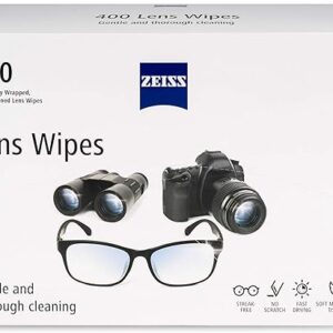 ZEISS Pre-Moistened Alcohol Wipes, Glasses Cleaner, 400 Count