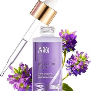 ANAI RUI Bakuchiol Face Serum, Bakuchiol Retinol Alternative Serum,Smoothing Face Serum with Hyaluronic Acid & Peptide Sensitive Skin Serum…