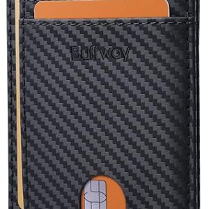 Buffway Slim Minimalist Front Pocket RFID Blocking Leather Wallets for Men and Women