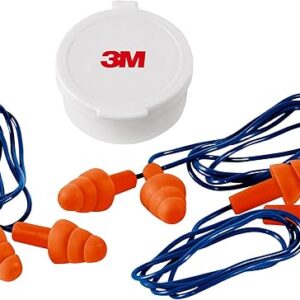 3M Corded Reusable Earplugs, 3 Pack, Noise Reduction Rating (NRR) 25 dB, Easy To Use & Insert, Pliable & Tri-Flange Design Enhances Comfort …