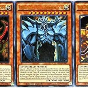 Konami YuGiOh Legendary Decks II Ultra Rare Yugi’s God Card Set LDK2-ENS01, LDK2-ENS02 & LDK2-ENS03
