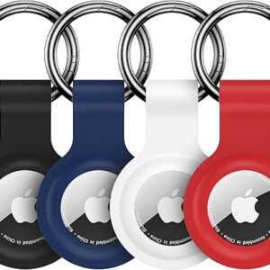 AirTag Holder AirTag Case Keychain Air Tag Holder,Silicone AirTags Key Chain Ring Cases Cover Tags for Apple GPS Tracker Item Tag Finders A…
