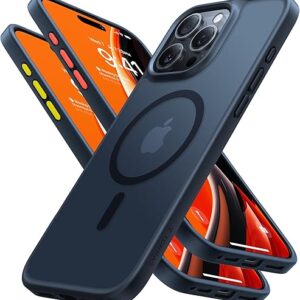 TORRAS Magnetic Shockproof Guardian Designed for iPhone 15 Pro Max Case[Compatible with MagSafe] [Military Grade Drop Tested] Slim Frosted …