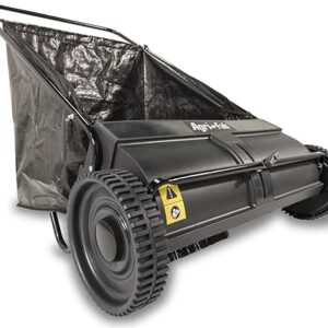 Agri-Fab 45-0218 ” 26″ Push Behind Lawn Sweeper, 7 cu. ft Hopper Bag Capacity; Leaf & Grass Catcher, with Adjustable Brush Height