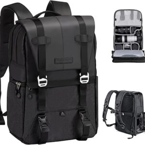 K&F Concept Camera Backpack, Camera Bags for Photographers Dslr Cameras Compatible for Canon Nikon Sony DJI Mavic Drone, 20L Large Capacity…