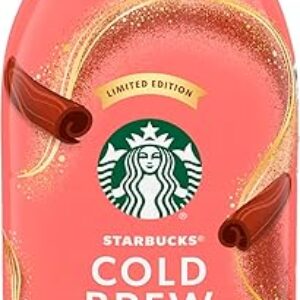 Starbucks Cold Brew Coffee Concentrate, Limited Edition Sweetened Brown Sugar Cinnamon, 100% Arabica, Multi-Serve Bottle (32 Fl Oz)