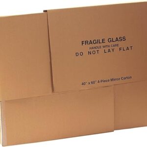 BOX USA Large Mirror Box 40″L x 3.5″W x 60″H (1-Pack), Cardboard Boxes Perfect for Moving, Storing, Packing & Shipping, Ideal for TV’s, Pic…