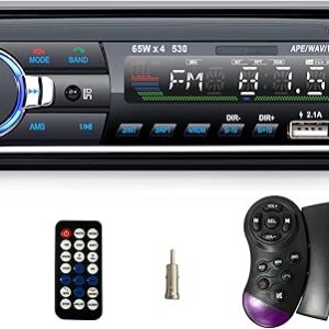 Single din Car Stereo/car Radio Hands Free Calling, Single din Radio/car Stereo with Bluetooth USB,SD Card Port,AUX, MP3, Fast Charging, ca…