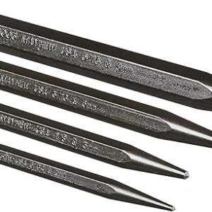 Mayhew Tools 62215 Center Punch, 4-Piece Set, Black Oxide Finish