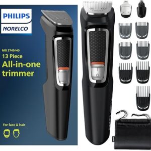 Philips Norelco Multi Groomer All-in-One Trimmer Series 3000-13 Piece Mens Grooming Kit for Beard, Face, Nose, Ear Hair Trimmer and Hair Cli…