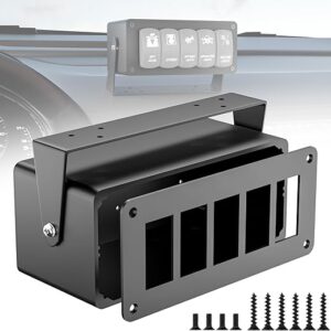 Rocker/Toggle Switch Box – 5 Gang Switches Installation housing for Pickup Truck Car UTV Off Road Marine…