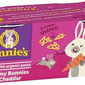 Annie’s Microwavable Yummy Bunnies and Cheddar Macaroni and Cheese with Organic Pasta, Microwave Mac n Cheese Cup, 2 Cups, 2.8 oz