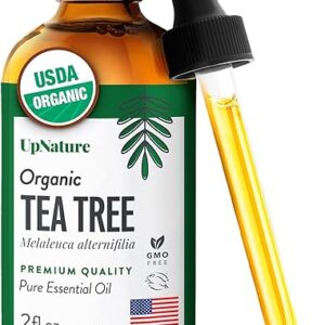 UpNature Organic Tea Tree Oil – 100% Pure Tea Tree Oil for Skin, Hair, Toenail, 2oz