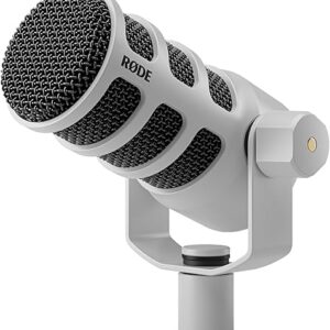 Rode PodMic Cardioid Dynamic Broadcast Microphone – White