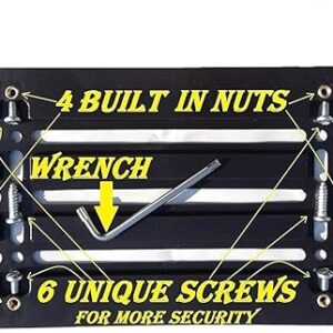 Front Bumper Licensе Plate Brackеt, Plate Holder Set with 6 Unique Screw Bolts & Wrench Kit, Licensе Tag Mounting Kit, Platе Holders, Premium Car …