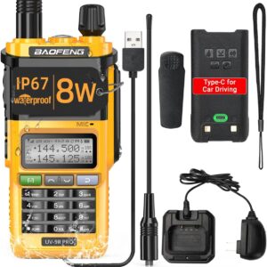 BAOFENG UV-9R PRO Dual Band Two-Way Radio Ham Radio Waterproof IP67 Transceiver Walkie Talkie Rechargeable 8W Ham Radio Upgraded Version of…