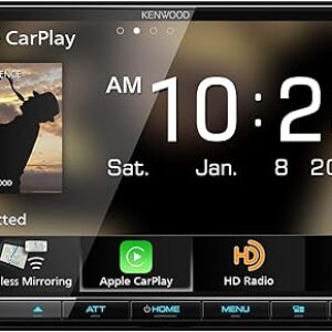 KENWOOD DMX958XR EXCELON Reference 6.8″ Full HD Capacitive Touchscreen Car Stereo Receiver, Wireless Apple Carplay/Android Auto, Bluetooth,…
