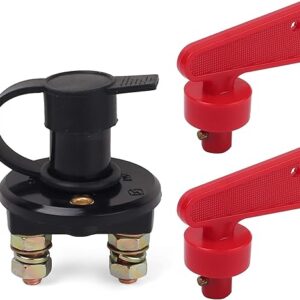 Battery Disconnect Switch with Keys, 12V-24V Battery Kill Switch for Marine Boat RV ATV Car Auto Truck Vehicle, Waterproof Battery Master S…