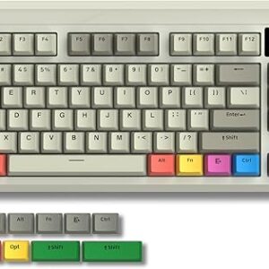 Womier Retro 75% Gaming Keyboard with OLED Display&Knob, M87 Pro Bluetooth 5.1/2.4GHz /USB-C Wireless Mechanical Keyboard with Hot-Swappabl…
