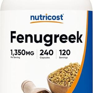 Nutricost Fenugreek Seed 1350mg – 240 Capsules