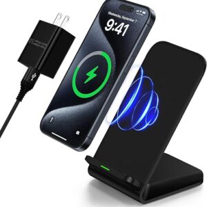 Samsung Wireless Charger Fast Charging Stand Desk Phone Charger Stand Android Charging Station for Samsung Galaxy S24 Ultra S24+ S24 S23 FE…