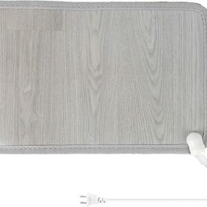 Heated Floor Mat Under Desk, Foot Warmer-Timed Temperature Control Graphene Electric Heating Film Heating Pad for Home,Office (Light Gray W…