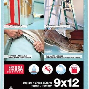 Trimaco One Tuff Dropcloth, 9-feet x 12-feet