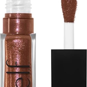 e.l.f. Glow Reviver Lip Oil, Nourishing and Hydrating with High-Shine Glimmer Finish & Sheer Wash Of Color, Minty Scent, Non-Sticky, Vegan &…