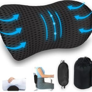 Ergonomic Lumbar Support Pillow with Eye Mask