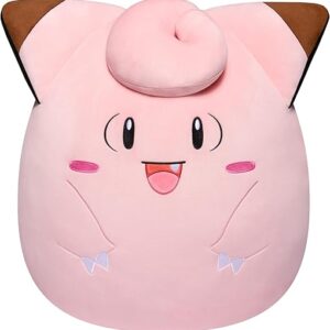 Squishmallows Pokemon 20-Inch Clefairy Plush – Add Clefairy to Your Squad, Ultrasoft Stuffed Animal Jumbo Plush, Official Kelly Toy Plush