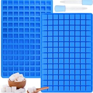 Sakolla Square Silicone Candy Molds, 126 Cavity Non Stick Mini Silicone Molds for Chocolate, Hard Candy, Gummy, Ice Cubes, Ganache, (Set of 2)