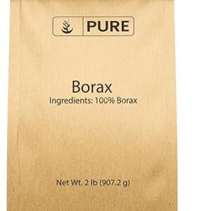 PURE ORIGINAL INGREDIENTS Borax Powder (2 lb) Sodium Borate, Multipurpose Cleaning Agent, Ideal Slime Ingredient