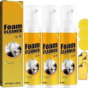 Car Steering Wheel Foam Cleaner, 100ml Foam Cleaner For Car Interior, Multifunctional Interior Cleaner, Effective Grease And Dirt Removal (…