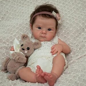 Anano Re-Born Baby Doll Full Body Soft Silicone Vinyl Babies Look Like Realistic Reborn Baby Girl Real Life Baby Dolls Girl Silicone Re-Born Baby Doll Full Body, Waterproof Reborn Babies