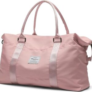 Travel Duffel Bag,Sports Tote Gym Bag,Shoulder Weekender Overnight Bag for Women