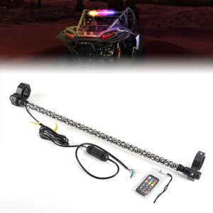 KEMIMOTO 30″ LED Chase Light Bar, All in One w/Strobe Brake Signal Light for 1.5” Roll Cage Compatible with UTV Polaris RZR Can-Am Maverick X3