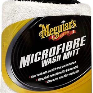 Meguiar’s X3002 Microfiber Wash Mitt, Super-Thick, Reusable Wash Mitt for Ultimate Finish, Safe on Clear Coats, Leaving You with A Show Car…