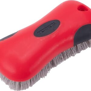 Mothers Stiff Bristle Carpet and Upholstery Cleaning Scrub Brush for Automotive, Home, Couch, Stain Remover