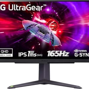 LG Electronics 27GR75Q-B Ultragear Gaming Monitor 68.5 cm (27″”), 2560 x 1.440, 16:9, WQHD 1440p, 99% sRGB, HDR10, 165 Hz, 1ms GtG – Black,…