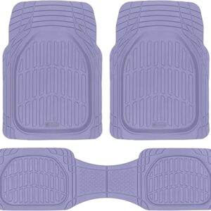 Rubber 4-Piece Lavender Car Floor Mats -Universal Trim To Fit All Weather Lavender Car Accessories – Girl Car Accessories for Women & Cute …
