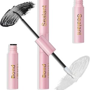Lash Glue, Lash Cluster Glue,Lash Bond and Seal Waterproof for Eyelash Clusters Strong Hold & Latex Free and Long Retention 72+ Hours Water…